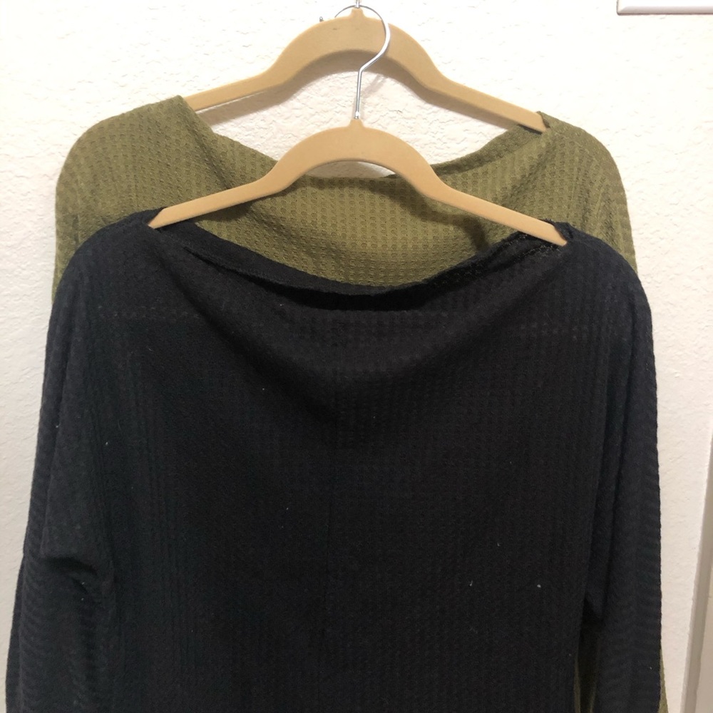 Olive Green & Black SHEIN Sweaters